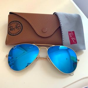 Ray-Ban Blue Reflective Aviators